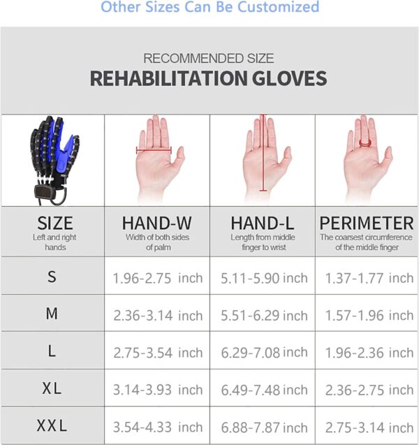 Rehabilitation Robot Gloves Upgrade Hemiplegia Hand Stroke Recovery Equipment with USB Chargeable and Strength Adjustment