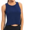ICTIVE Workout Crop Tops for Women Yoga Cross Sleeveless Gym Mesh Back Running Tank Muscle Shirts