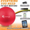 SmarterLife Exercise Ball Yoga Ball for Fitness, Balance, Stability, or Pregnancy, Gym Ball for Core Workout, Physical Therapy, Yoga Ball Chair for Office, Anti-Slip Anti-Burst