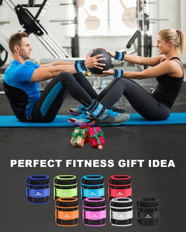 Fragraim Adjustable Ankle Weights 1-3/4/5/6/8/10/12/15/20 LBS Pair with Removable Weight for Jogging, Gymnastics, Aerobics, Physical Therapy