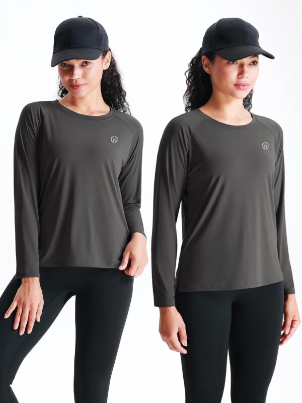 NELEUS Women's Athletic Workout Shirts Long Sleeve Running Yoga Tops