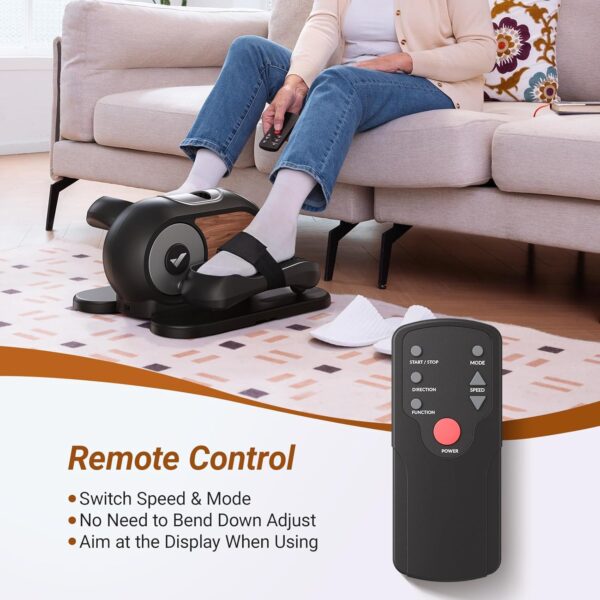 71hOM82iuNL._AC_SL1500_.jpg MERACH Under Desk Elliptical, Ellipse Leg Exerciser Electric as Seen on TV for Seniors with Remote Control & 12 Adjustable Speeds, Quiet Portable Seated Pedal Exerciser Machine for Home