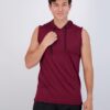 Real Essentials 3 Pack: Mens Dry-Fit Active Hooded Tank Top - Workout Sleeveless Hoodie Drawstring (Available in Big & Tall)
