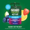 GoGo squeeZ Active Fruit Blend with Electrolytes | 18-Count Variety Pack | Blueberry Strawberry Lemon & Strawberry Pineapple Orange | Made with Real Fruit and Antioxidants Vitamin A, Vitamin E, & Vitamin C​
