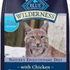 Blue Buffalo Wilderness Natural Mature Dry Cat Food for Cats 7+ Years, High-Protein and Grain-Free Diet, Supports Immune System Health and Energy to Stay Active, Chicken, 5-lb. Bag