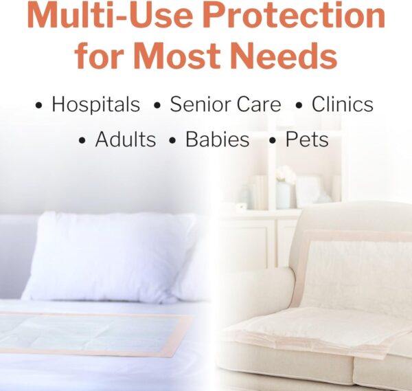 McKesson Underpads Disposable Bed Pads 30" x 36" [100 Count], Heavy Absorbency, Ultra Incontinence Chux Pads for Adults, Elderly, and Baby, Pee Pads