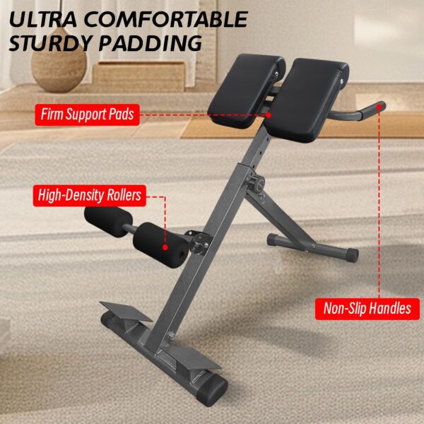 71hiv0eIV0L._AC_SL1500_.jpg Hyperextension Roman Chair - Adjustable Bench Foldable Exercise Bench Back Extension Machine Roman Chair Exercise Equipment for Home