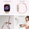 Geloss Smart Watches for Women, Heart Rate/Sleep/SpO2/Monitor, Fitness Watch IP68 Waterproof Bluetooth Call for Android & iPhone 120+Sports Trackers Alexa Built Amoled 1.85
