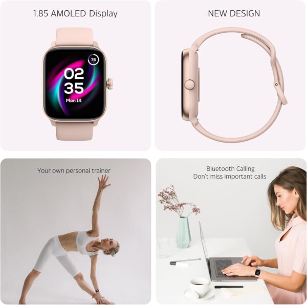 Geloss Smart Watches for Women, Heart Rate/Sleep/SpO2/Monitor, Fitness Watch IP68 Waterproof Bluetooth Call for Android & iPhone 120+Sports Trackers Alexa Built Amoled 1.85