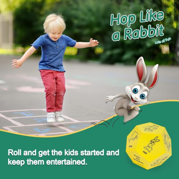 Exercise Dice for Kids,12-Sided Giant Foam Dice for Indoor and Outdoor Use, Kids Exercise Equipment for Classroom and Physical Education Learning, Dice Games, Yoga Dice for Preschool Games