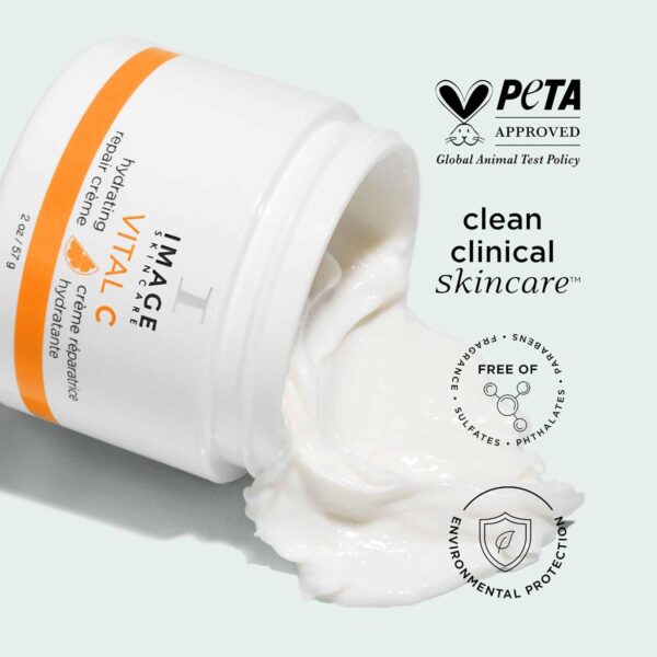 IMAGE Skincare, VITAL C Hydrating Repair Crème, Face Night Cream Moisturizer with Hyaluronic Acid, for Dry Skin