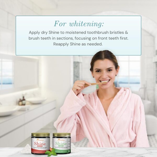 OraWellness Shine Remineralizing Tooth Powder, Natural Teeth Whitening Powder with Hydroxyapatite, Flouride Free Tooth Repair, Natural Teeth Whitening, Teeth Polish & Stain Remover, Fresh Mint