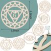 7 Pack Sacred geometric Wall Art Wooden Chakra Wall Art Crystal Grid Board Yoga Wall Decor Hindu Decor Meditation Spiritual Decor for Bedroom geometric Hanging Sculpture Home Decor 5.9 x 5.9 Inch