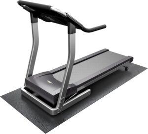 Exercise Equipment Mat for Bike, Treadmill, Elliptical, Yoga - Non Slip Bike Trainer Mat for Stationary Spin Bike Indoor Outdoor, High Density Workout Floor Protector Mat 90" x 40"