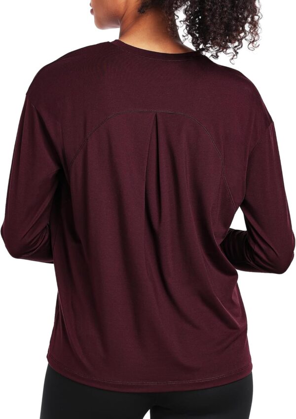 Long Sleeve Workout Tops for Women Athletic Crewneck Hiking Shirt Loose Fit Casual Tops