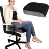 Kolbs Extra Large Seat Cushion | Stylish Plush Velvet Cover | X-Large Memory Foam for Office Chair, Floor Pillow | Cushion Back Pain Coccyx Pain Relief | Carry Handle (Extra Large)