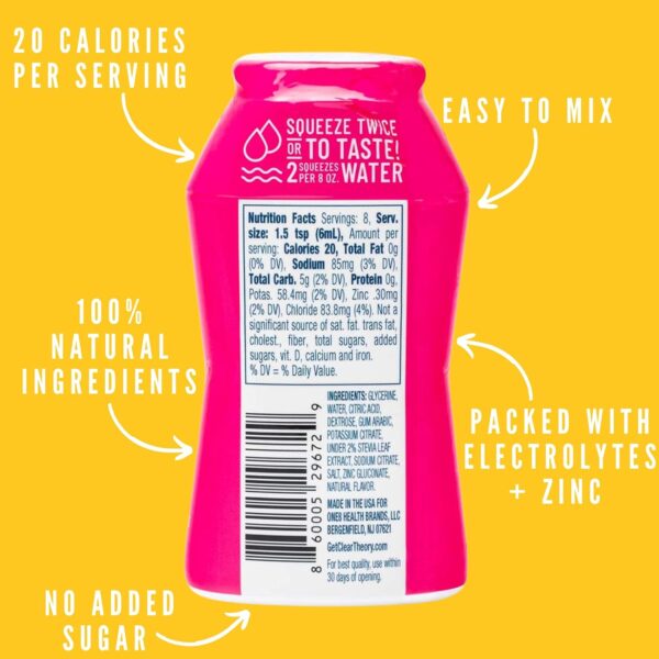 Water Flavoring Drops with Electrolytes, Water Enhancer Liquid Flavored Water Drink Mix, Hydration for Kids, Vegan, Gluten Free, Low Calorie (Blue Raspberry & Watermelon Berry)