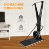 Ski Machine, Indoor Aerobic Wind Resistance Machine, Exercise Equipment for Home, Skiing Machine with LCD Display, Home Gym Strength Training Equipment, Black