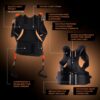 3-in-1 Vest for Muscle Training, Posture Correction, Waist Trainer - Full Body Fitness - Travel & Home Workout equipment