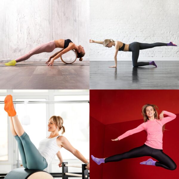 SkiBeaut 10 Pairs Anti Skid Women Socks Non Slip Yoga Grips Socks Gripper Pilates Ballet Barre Slipper Sticky Socks
