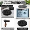 Jerify Round Floor Pillows Cushions 22 x 22 Inch Meditation Floor Pillow Large Floor Pillow for Kids Adults Meditation Cushion Large Pillows for Floor Seating Gift for Christmas (Black,6 Pcs)