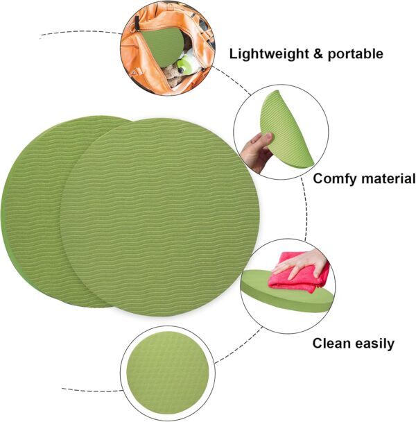 GoYonder Yoga Knee Pads 2 Pack, Yoga Knee Cushion Thick, Exercise Pads for Knees Elbows Wrist Hands Head Foam Pilates Kneeling pad