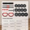 Adjustable Dumbbells, 10/25/35/55/70/90lbs Free Weight Set with Connector, 4 in1 Dumbbells Set Used as Barbell, Kettlebells, Push up Stand, Fitness Exercises for Home Gym Suitable Men/Women
