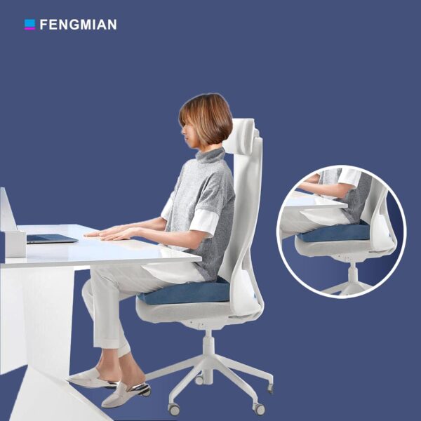 Natural Latex Seat Cushion - Soft, Bouncy and Relieves Pressure - Suitable for Office Chair, Home Chair, Car, Gaming, Wheelchair, Meditation, and Yoga
