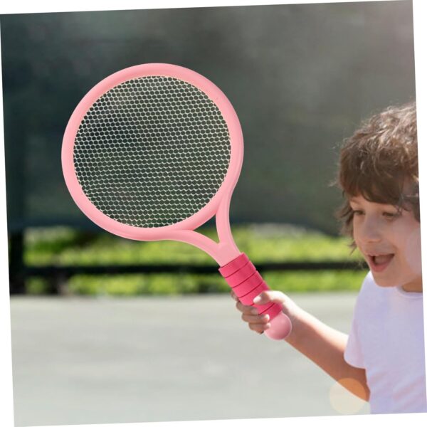 Happyyami 2pcs Cartoon Style Tennis Racket for Pink Outdoor Fitness Equipment for Fun Play Activity for and Fitness Games