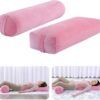 ROYALAY 2 Pcs Yoga Bolster Pillow for Restorative Yoga, Rectangular and Cylinder Meditation Pillow Set with Carrying Handles, Supportive Cushion for Exercise Workout Stretching Meditation,Pink