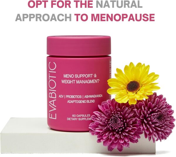 Complete Menopause Vitamins - Ashwaghanda, Probiotics, ACV for Weight Management, Hot Flashes, Night Sweats, Bloat, Hormone Balance - Vegan 60 Caps Menopause Supplements for Women Non-GMO