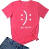BLACKMYTH Women's T-Shirts Cotton Funny Graphic Design Casual Short Sleeve Top Tees