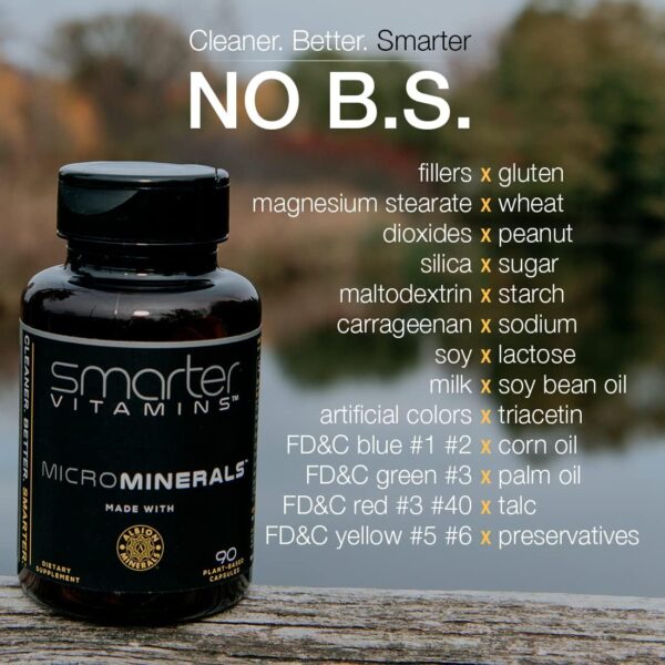 15mg Zinc Glycinate from Albion® 6 Essential Trace Bisglycinate Minerals, Manganese, Boron, Chromium, Selenium, Molybdenum Supplement, 90 Plant-Based Vegan Capsules