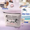 PXTIDY Pilates Cosmetic Bag Pilates Yoga Lover Gift Pilates Instructor Gift Pilates Coach Survival Kit Yoga Gym Toiletry Bag(beige)