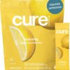 Cure Hydrating Plant Based Electrolyte Mix | Powder for Dehydration Relief | Made with Coconut Water | Non-GMO | No Added Sugar | FSA & HSA | Vegan | Paleo | Pouch of 14 Packets - Lemonade