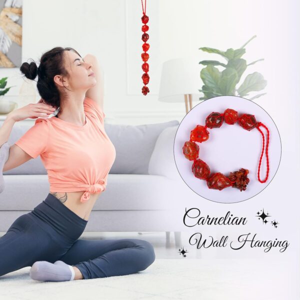 Carnelian Crystal - Meditation Room Accessories - Car Crystal Hanging Ornament - Crystals for Car Mirror - Wall Home Decoration - Feng Shui Gifts