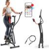 71jXHECEgqL._AC_SL1500_.jpg Sunny Health & Fitness Air Walk Elliptical, Foldable Machine w/30-Inch Stride, Cardio Cross Trainer Glider Equipment for Home Exercise, Free SunnyFit App Bluetooth Link, Optional Adjustable Resistance