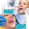 Dental Tools, 6 Pack Teeth Cleaning Tools Stainless Steel Dental Scraper, Pick Hygiene Set with Mouth Mirror, Tweezer for Dentist, Personal Using, Pets - Teeth Cleaning Kit - Dental Cleaning Kit