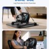 Under Desk Bike Pedal Exerciser, Quiet Magnetic Mini Exercise Bike with MERACH App for Arm, Leg Recovery, Physical Therapy, Smooth Foot Desk Cycle with 2 Resistance Bands & Non-Slip Mat