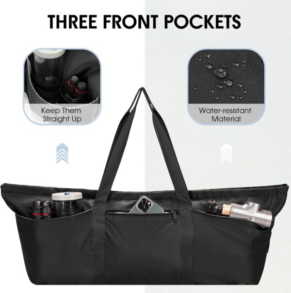sportsnew Large Yoga Mat Bag with Shoes Compartment and Wet Pocket Ladies Pilates Gym Tote Bag with Yoga Mat Holder Strap for Women Men Workout Carrier Stuff Accessories
