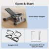 OLIXIS Mini Stepper with Resistance Bands, Twist Stair Steppers for Exercise at Home, Portable Full Body Workout Stepper Machine Adjustable Foot Stepper for Fitness