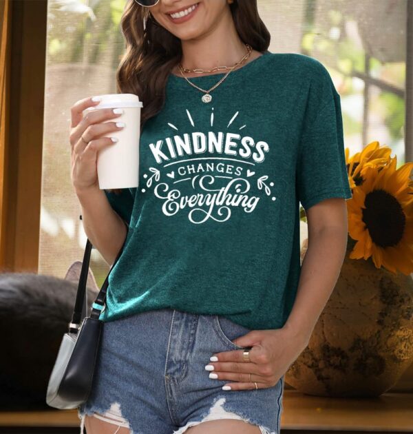Kindness Shirt for Women Summer Casual Short Sleeve Inspirational Tee Tops