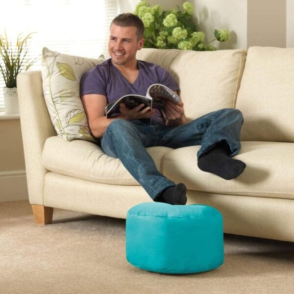 DASHADAO Round Solid Color Pouf Ottoman,Removable Stuffed Floor Cushion,Cotton Meditation Cushion Yoga Pillow,Soft Foot Rest Foot Stool,Kids Bean Bag Living Bedroom(Size:40x40x30cm(16x16x12