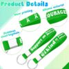 100 Pcs Mental Health Awareness Silicone Keychain Gifts Green Awareness Ribbon Green Mental Faith Courage Hope Keychain for Adult Man Woman Gift