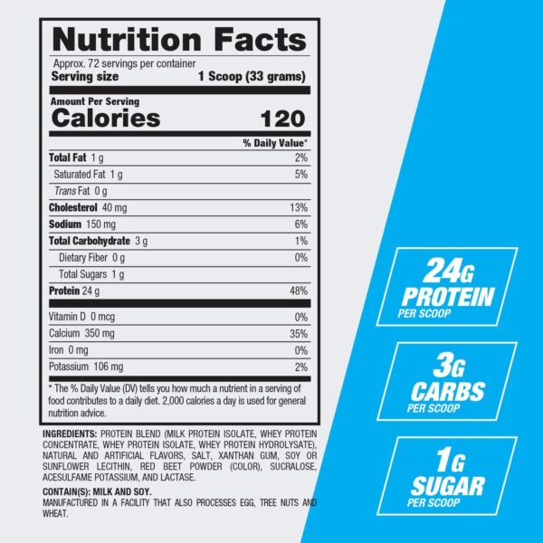 BPI Sports Best Protein – 100% Whey Protein Blend – Muscle Growth, Recovery, Meal Replacement – No Maltodextrin, No Fillers – Gluten Free – For Men & Women – Strawberries and Cream – 5.2 Pounds