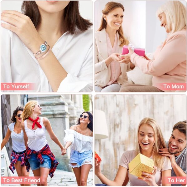 Gifts for Women - Mother‘s Day Gifts for Mom, Aromatherapy Essential Oil Diffuser Bracelet Gift Set, Xmas Christma s Gifts for Women, Birthday Gifts for Women, Mom, Best Friend, Sister, Wife, Gold