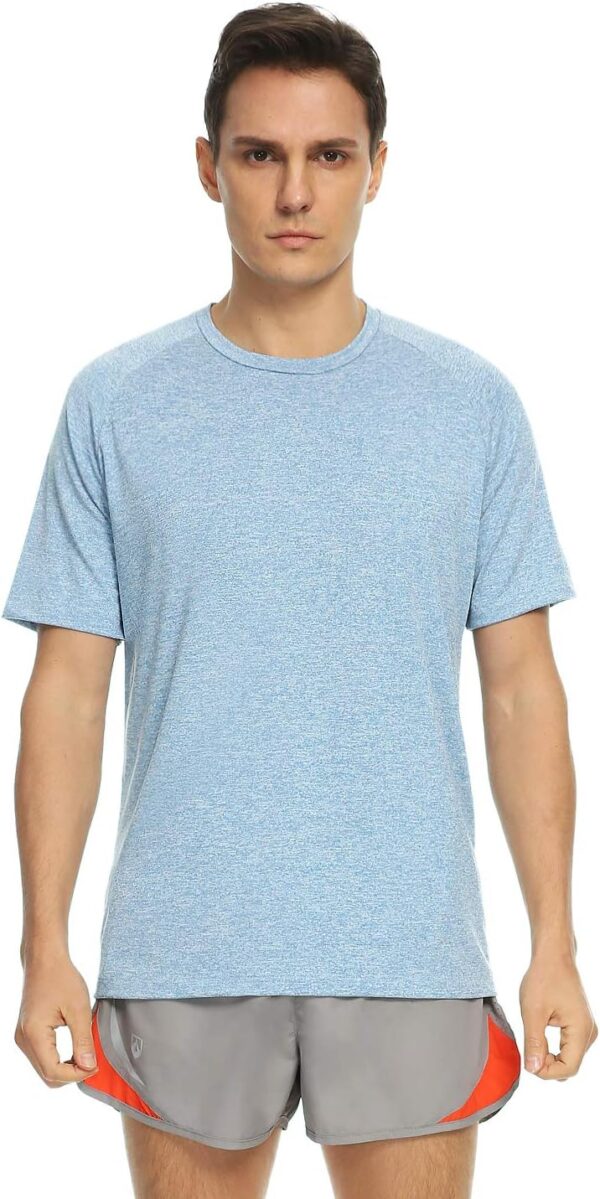 Xelky 4-5 Pack Men's Dry Fit T Shirt Moisture Wicking Athletic Tees Exercise Fitness Activewear Short Sleeves Gym Workout Top