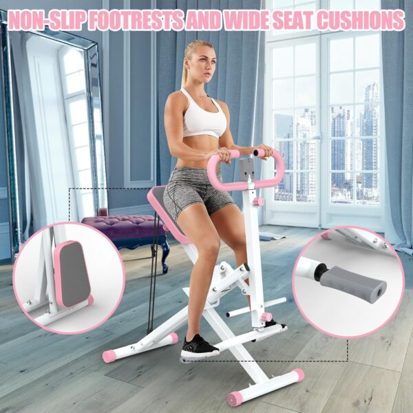 71jsWOjfK5L._AC_SL1500_.jpg Squat Machine for Home, Squat Ride / Rowing Machine with Adjustable Resistance, Foldable Exercise Equipment, Glute & Leg Cardio Workout Machine