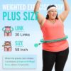JKSHMYT Weighted Hula Circle Hoops for Adults Weight Loss, Infinity Fit Hoop Plus Size, 30 Detachable Links, Exercise Hoop for Women and Beginners