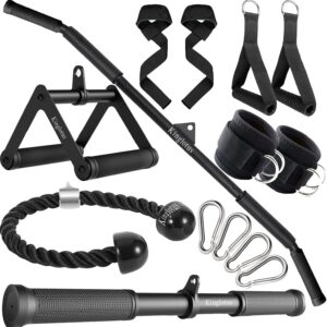 Cable Machine for Home Gym, Triceps Press Down Cable Machine attachments, LAT Pull Down attachments, Triceps Pull Down attachments, Fitness Equipment Cable Accessories.
